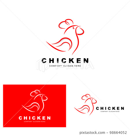 Chicken Logo, Farm Animal Vector, Design For Chicken Farm, Fried Chicken Restaurant, Cafe Chicken Logo, Farm Animal Vector, Design For Chicken Farm, Fried Chicken Restaurant, Cafe 98664052