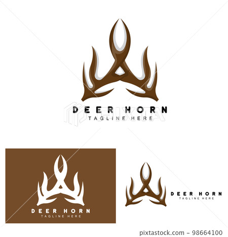 Deer Antler Logo, Antler Icon Illustration, Christmas Santa Animal Vector, Brand Design Deer Antler Logo, Antler Icon Illustration, Christmas Santa Animal Vector, Brand Design 98664100