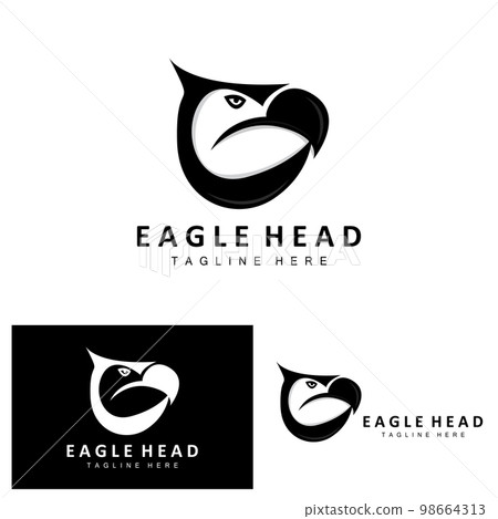 Eagle Head Logo Design, Flying Feather Animal Wings Vector, Product Brand Icon Illustration 98664313