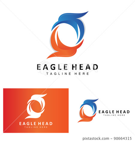 Eagle Head Logo Design, Flying Feather Animal Wings Vector, Product Brand Icon Illustration Eagle Head Logo Design, Flying Feather Animal Wings Vector, Product Brand Icon Illustration 98664315