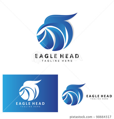 Eagle Head Logo Design, Flying Feather Animal Wings Vector, Product Brand Icon Illustration Eagle Head Logo Design, Flying Feather Animal Wings Vector, Product Brand Icon Illustration 98664317
