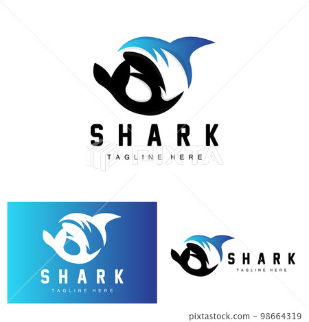 Shark Logo, Wild Fish Vector Illustration, Ocean Predator, Product Brand Design Icon Shark Logo, Wild Fish Vector Illustration, Ocean Predator, Product Brand Design Icon 98664319
