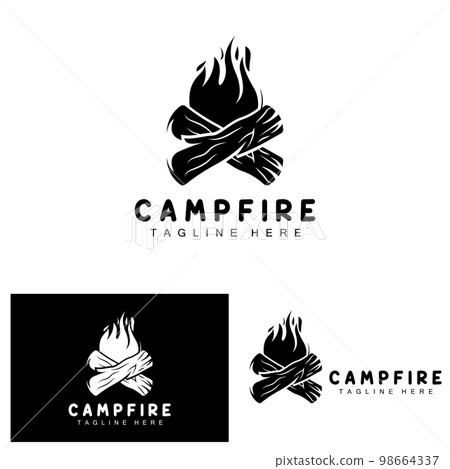 Campfire Logo Design, Camping Vector, Wood Fire And Forest Design Campfire Logo Design, Camping Vector, Wood Fire And Forest Design 98664337