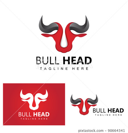 Bull Head Logo, Farm Animal Vector, Livestock Illustration, Company Brand Icon Bull Head Logo, Farm Animal Vector, Livestock Illustration, Company Brand Icon 98664341