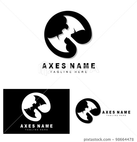 Ax Logo Design, War Tool Illustration and Woodcutter Vector 98664478