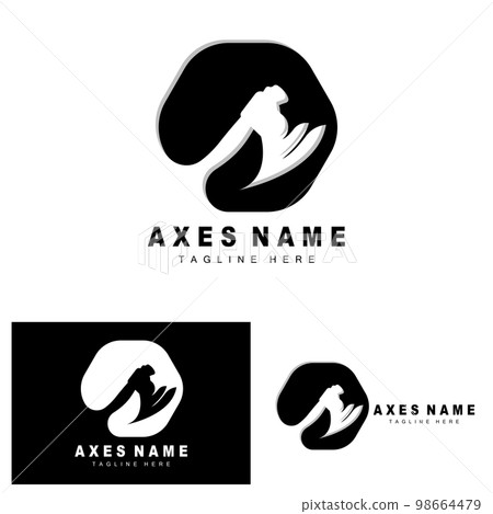 Ax Logo Design, War Tool Illustration and Woodcutter Vector 98664479