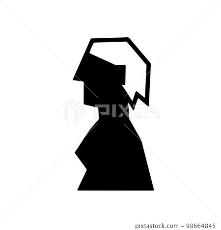 配置文件簡單圖標女性單色 98664845