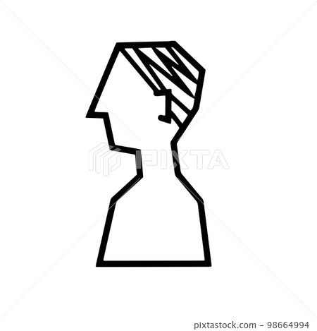 配置文件簡單圖標男性單色 98664994