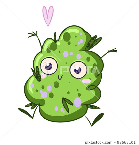 Cute marijuana. The character is cute Marijuhanna. Vector flat illustration 98665101