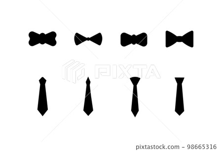 Wedding tuxedo Bow tie, suit vector 98665316