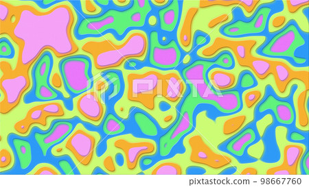 Colored abstract topographic map of the earth's relief. Colored abstract topographic map of the earth's relief. 98667760