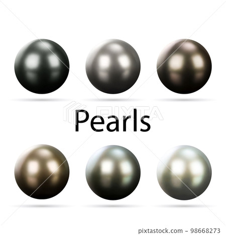 Abstract 3d sphere. Pearls, jewelry. Design element. eps 10 98668273