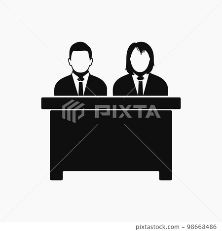 Interview Panel Icon. Flat style vector EPS. Interview Panel Icon. Flat style vector EPS. 98668486