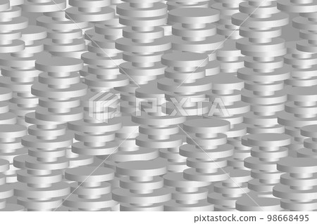 Grey Isometric Concentric Ring Vector Seamless Pattern 98668495