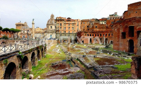 A glimpse of the historic city and the archaeological park A glimpse of the historic city and the archaeological park 98670375