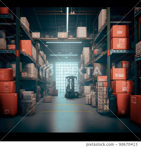 Image of an advanced high-tech warehouse 98670413