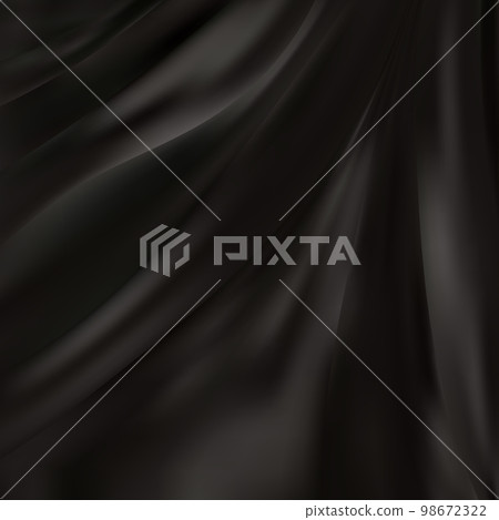 Crumpled black silk fabric. Textile. Fashion. Vector background. eps 10 98672322