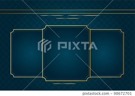 Modern luxury abstract background with golden line elements. modern blue background for design 98672701