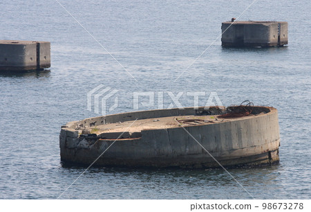 Mooring facilities at Kobe Port leaning after the Great Hanshin-Awaji Earthquake 98673278