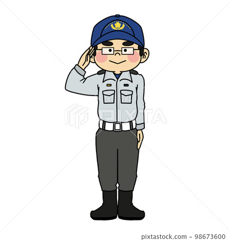 Male paramedics saluting 98673600