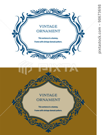 Commendation certificate, orient pattern, arabesque pattern, damask pattern decorative rule vintage frame set, emblem Commendation certificate, orient pattern, arabesque pattern, damask pattern decorative rule vintage frame set, emblem 98673698