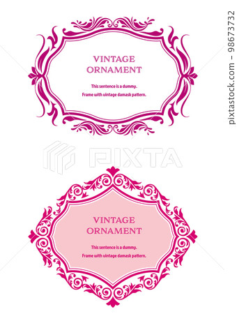 Commendation certificate, orient pattern, arabesque pattern, damask pattern decorative rule vintage frame set, emblem Commendation certificate, orient pattern, arabesque pattern, damask pattern decorative rule vintage frame set, emblem 98673732
