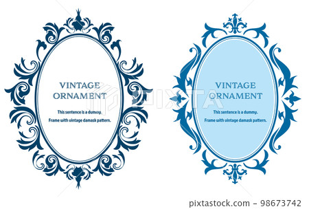 Commendation certificate, orient pattern, arabesque pattern, damask pattern decorative rule vintage frame set, emblem Commendation certificate, orient pattern, arabesque pattern, damask pattern decorative rule vintage frame set, emblem 98673742