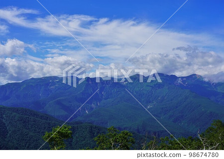 大雪山的山脈。 98674780