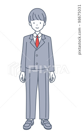 Male student _ whole body Male student _ whole body 98675031