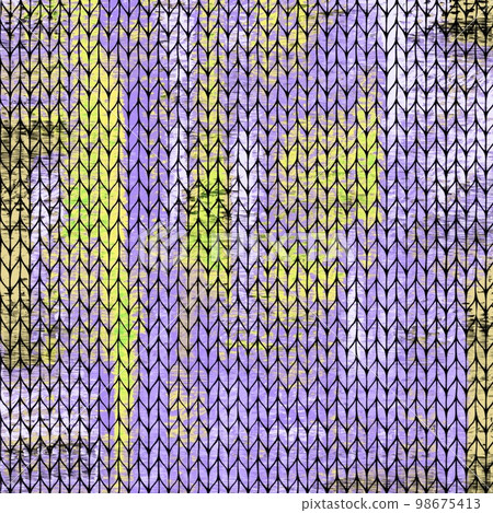 Background illustration of knitted fabric, illustration material of knitted pattern, abstract wallpaper material, background of knitted pattern 98675413