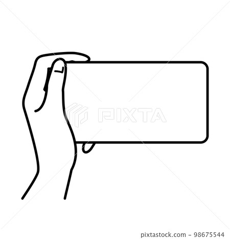 拿著黑白智能手機的手 拿著黑白智能手機的手 98675544