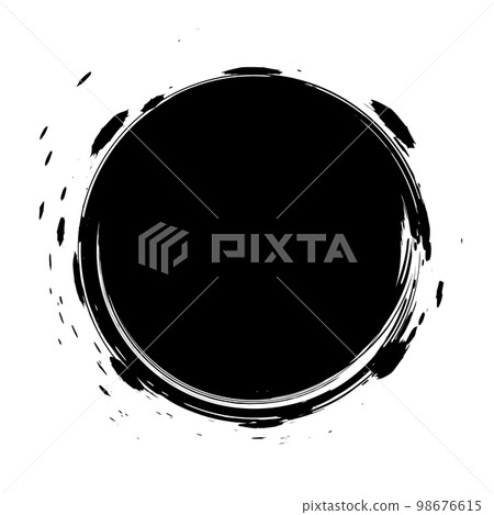 Brush brush ink paint circle illustration Brush brush ink paint circle illustration 98676615