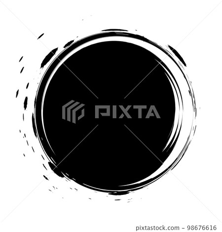 Brush brush ink paint circle illustration Brush brush ink paint circle illustration 98676616