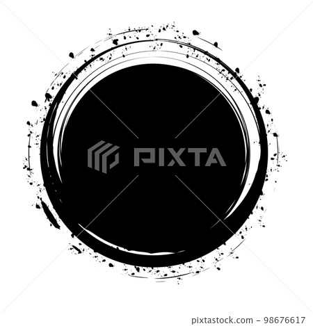 Brush brush ink paint circle illustration Brush brush ink paint circle illustration 98676617