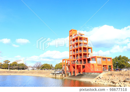 春日井市落合公園 Folly water tower 風光 98677318