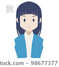 人簡單生氣的臉長頭髮女人 98677377