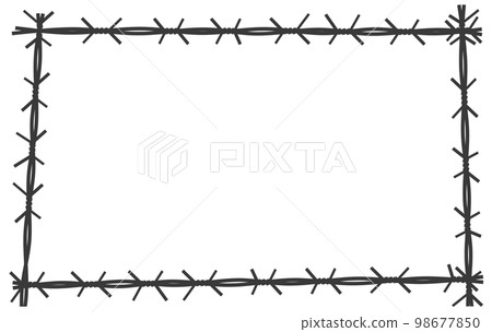 Barbed wire made of iron to be installed with off-limits 98677850