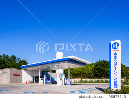 加氫站為燃料電池汽車加油 [ 生態圖像 ] 98678240