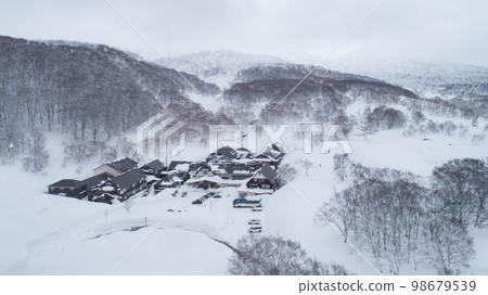 [Aomori Prefecture] Sukayu Onsen aerial view 98679539