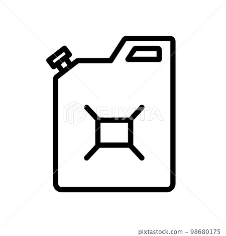 一個簡單的汽油箱。汽油的儲存。向量。 一個簡單的汽油箱。汽油的儲存。向量。 98680175