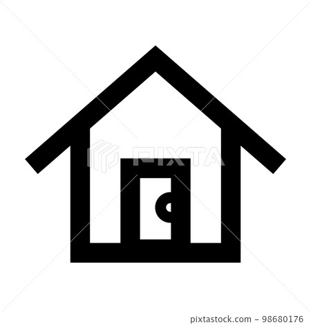 房子圖標。住房。獨立屋。向量。 98680176