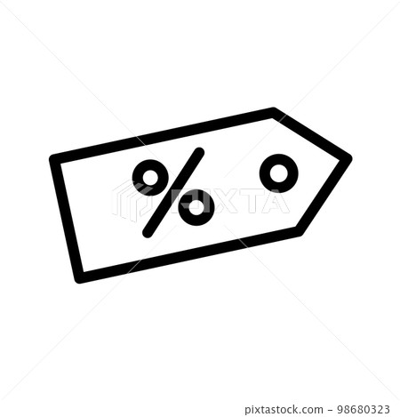 百分比標記圖標。折扣標籤。向量。 百分比標記圖標。折扣標籤。向量。 98680323