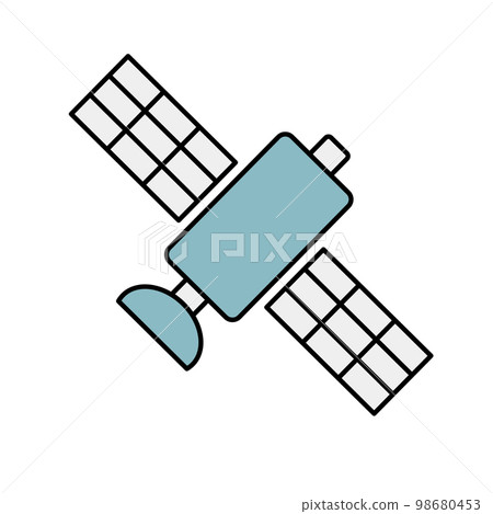 在平面設計中的衛星圖標。向量。 98680453