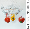 paprika water drop water drop material 98680893