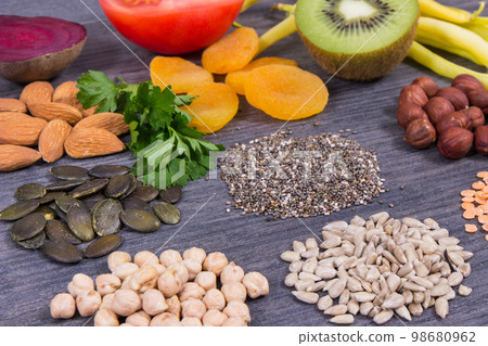 Various ingredients as source natural minerals, potassium, vitamin K and fiber Various ingredients as source natural minerals, potassium, vitamin K and fiber 98680962