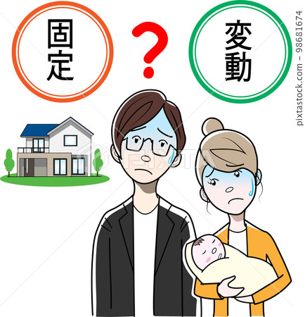 A couple worried about mortgage interest rates A couple worried about mortgage interest rates 98681674