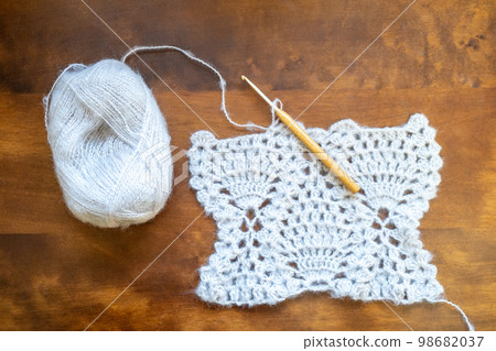 Crochet knitted knit using mohair thread Crochet knitted knit using mohair thread 98682037