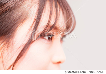A close-up of the pupil [ image of the eye ] 98682261