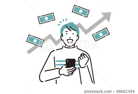 一個對股票上漲感到高興的人 98682384