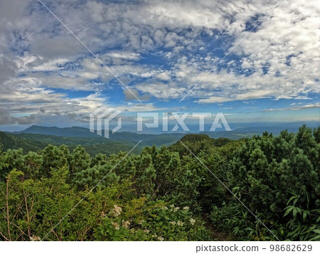 Northern scenery and coastline from Mt. Shokanbetsu 98682629